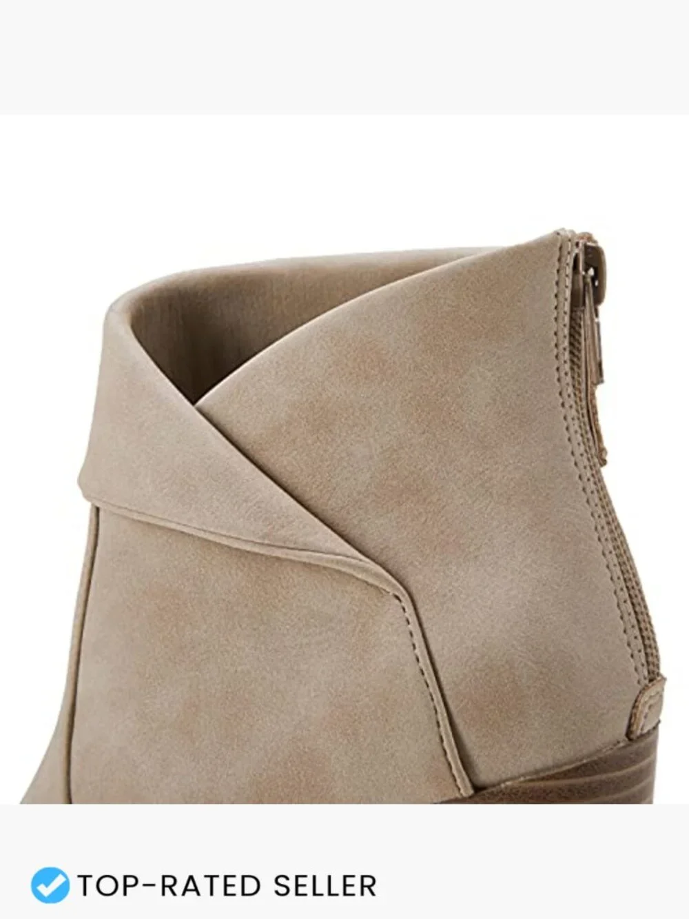 Square Toe Ankle Boots Chunky Stacked Heel Slip On Zipper Booties Y2K